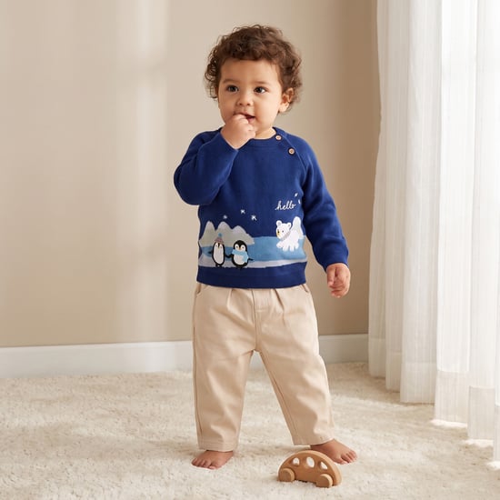 Juniors Applique Sweater and Pants Set