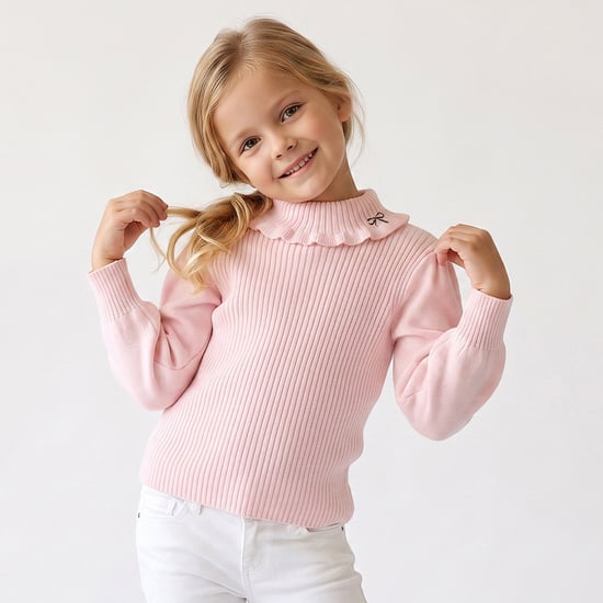Juniors Ruffle Neck Sweater