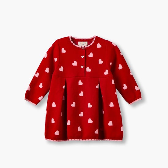 Juniors Heart Print A-line Dress