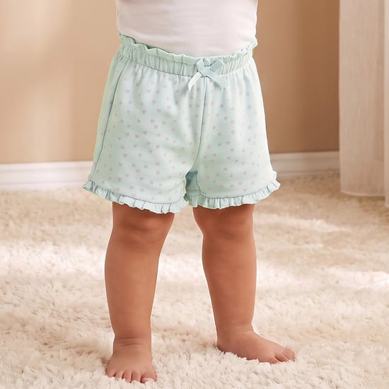 Juniors Heart Print Shorts