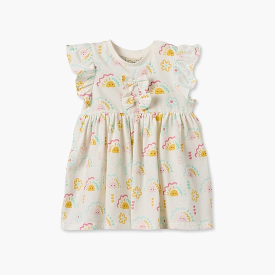 Juniors Printed A-line Dress