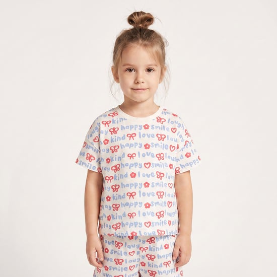 Juniors Typographic Print T-shirt