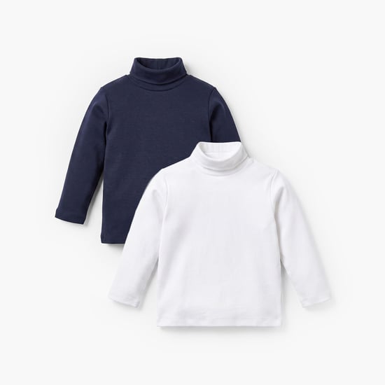 Juniors Ribbed Turtleneck T-shirt - Pack of 2