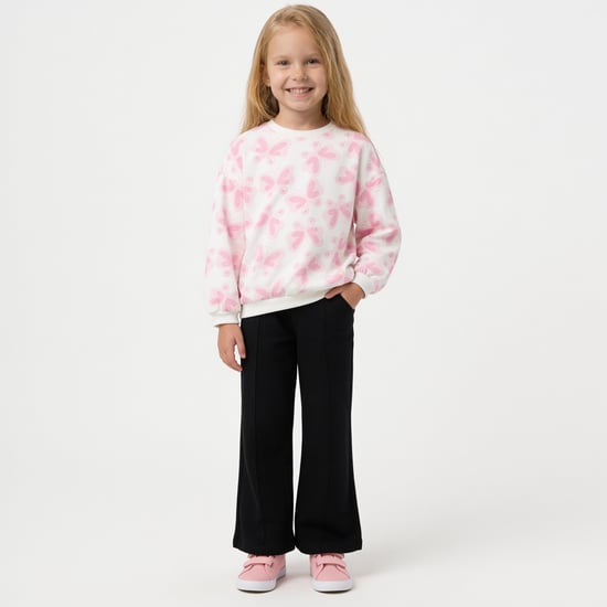 Juniors Butterfly Print Sweatshirt