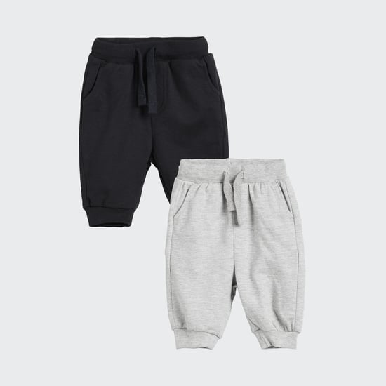 Juniors Solid Elasticated Joggers - Pack of 2