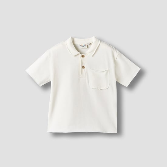 Juniors Solid Polo T-shirt