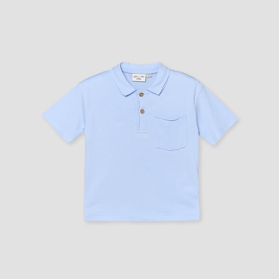 Juniors Solid Polo T-shirt