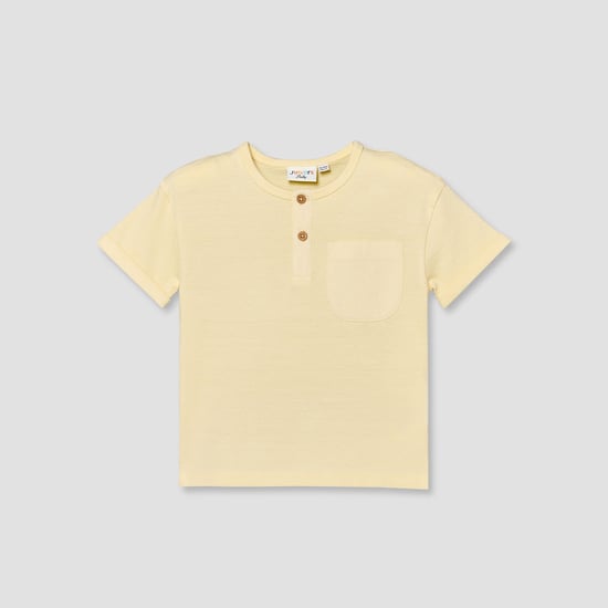 Juniors Henley Neck T-shirt