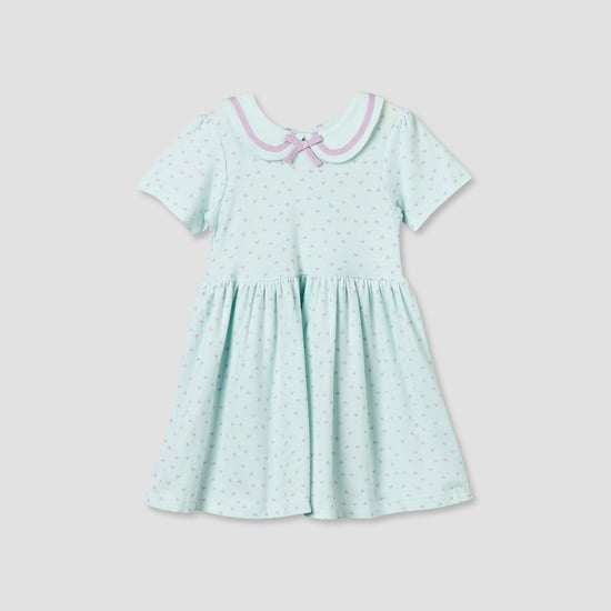 Juniors Heart Print A-line Dress