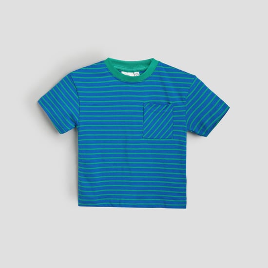 Juniors Striped Boxy T-shirt