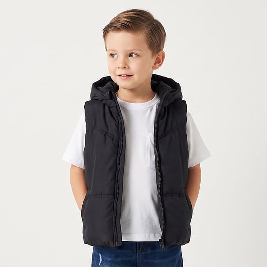 Juniors Puffer Hooded Gilet