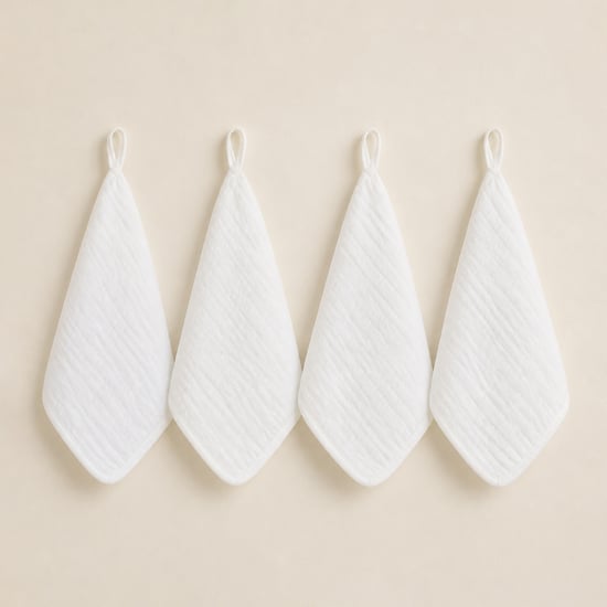 Giggles Solid Washcloths - Pack of 4