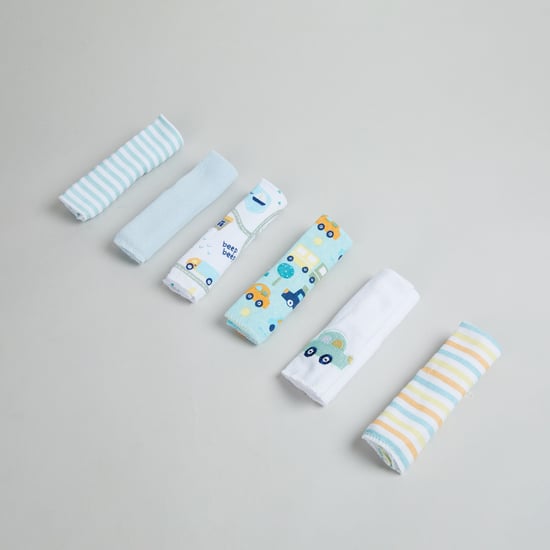 Juniors Printed Wash Cloth - Pack of 6