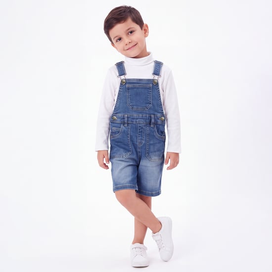 Juniors Washed Denim Dungaree