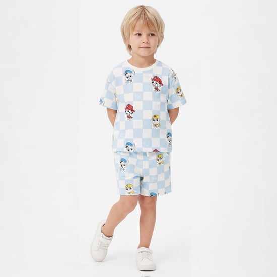 Juniors Paw Patrol Print T-shirt and Shorts Set