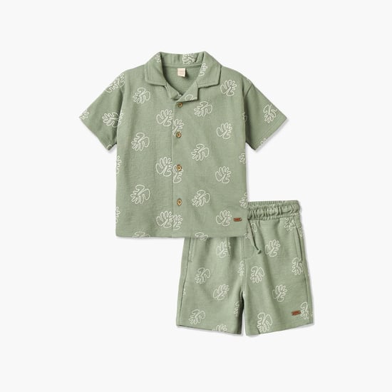 Giggles Printed Shirt and Shorts Set