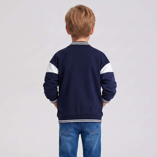 Juniors Contrast Paneled Bomber Jacket