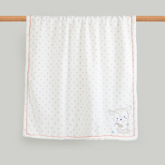 Juniors Deer & Bunny Applique Fleece Blanket