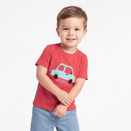 Juniors Car Print T-shirt