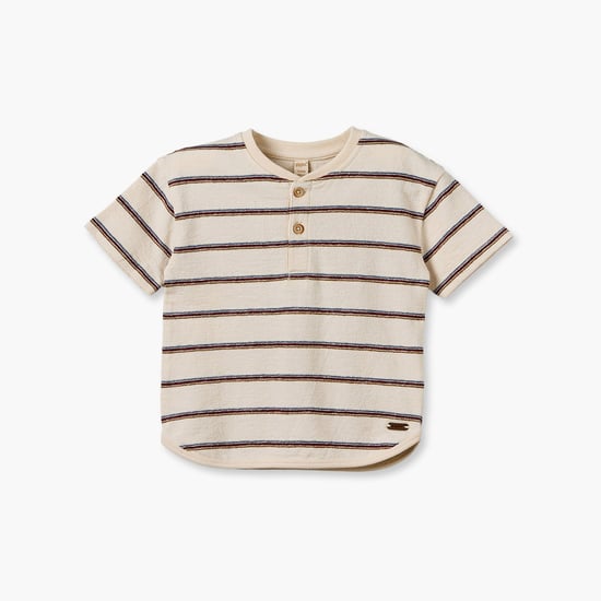 Giggles Striped Henley T-shirt