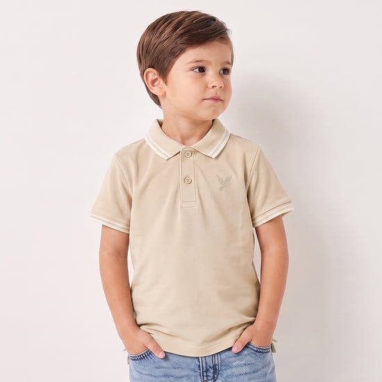Juniors Solid Polo T-shirt