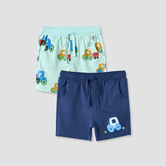 Juniors Vehicle Print Shorts - Pack of 2