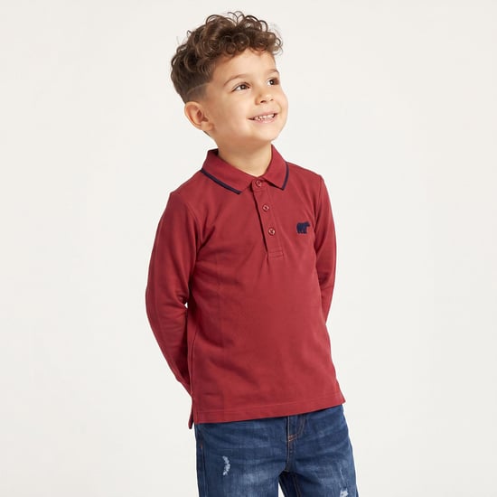 Juniors Solid Polo T-shirt