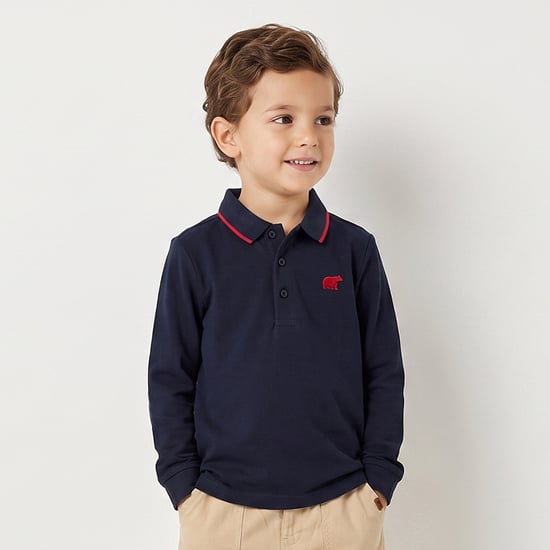 Juniors Solid Polo T-shirt