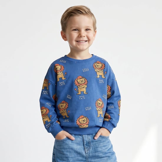 Juniors Lion Print Sweatshirt