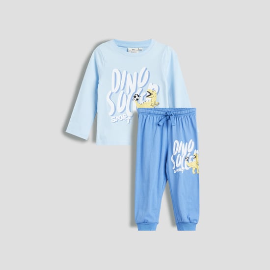 Juniors Dino Print T-shirt with Joggers Set
