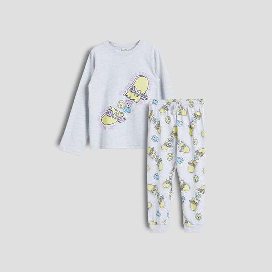 Juniors Printed T-shirt & Pyjama Set