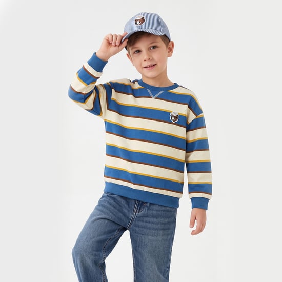 Juniors Striped Sweatshirt