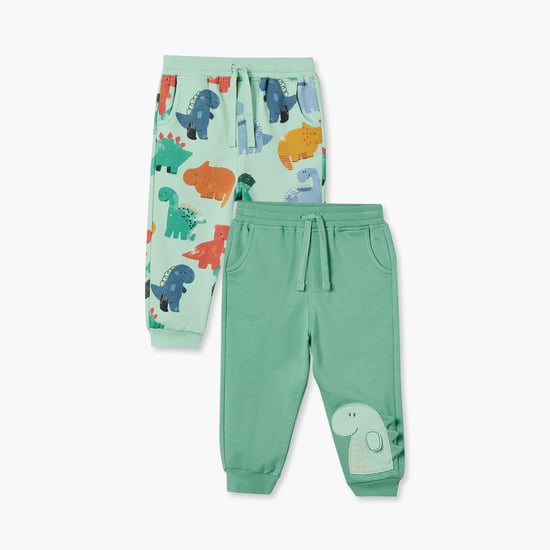 Juniors Dinosaur Accent Joggers - Pack of 2