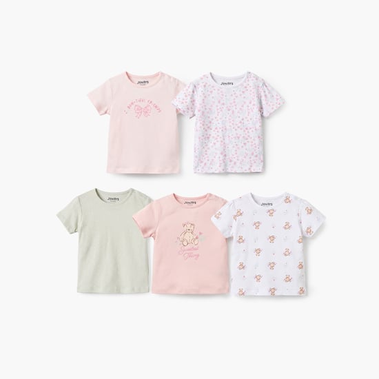 Juniors Printed T-shirt - Pack of 5