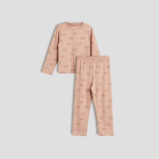 Juniors Printed T-shirt and Pyjama Set