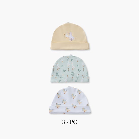 Juniors Graphic Printed Beanies - Pack of 3