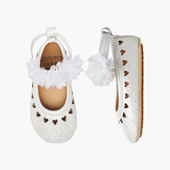 Juniors Floral Booties with Elastic Strap