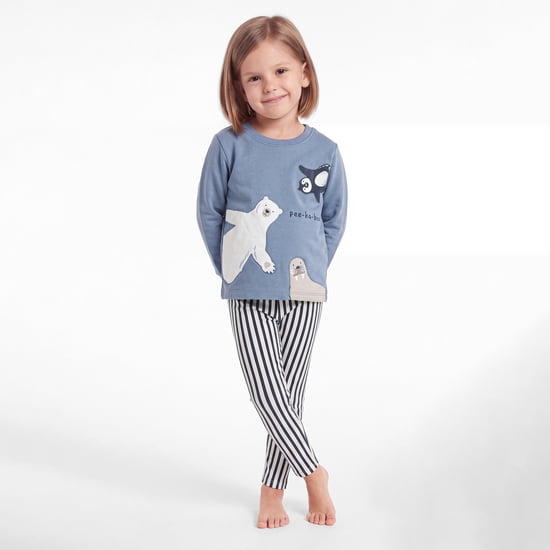 Juniors Animal Applique T-shirt and Pyjama Set