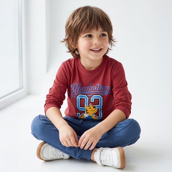 Juniors Graphic Print Long Sleeve T-shirt