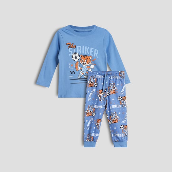 Juniors Tiger Print T-shirt with Pyjama Set