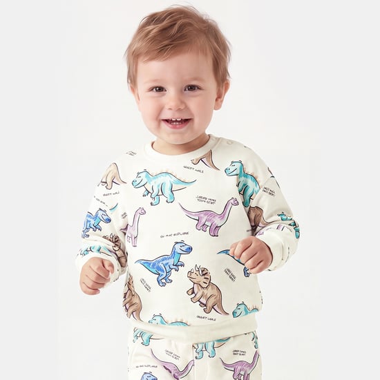 Juniors Dino Print Sweatshirt