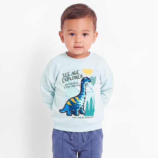 Juniors Dinosaur Embellished Sweatshirt