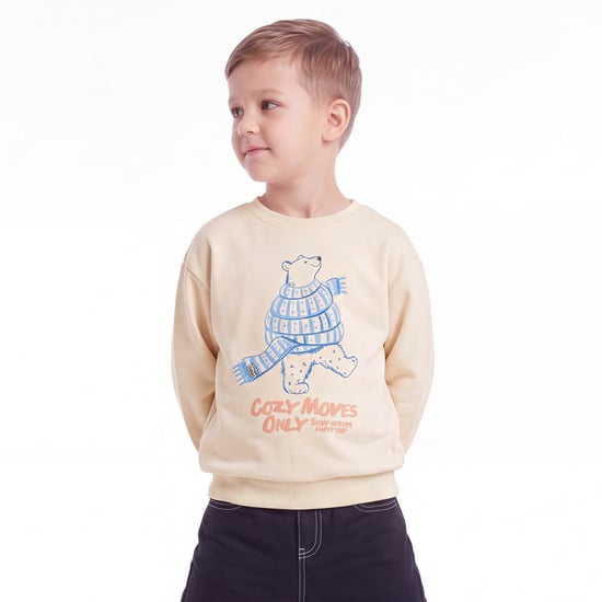Juniors Printed Pullover Sweatshirt