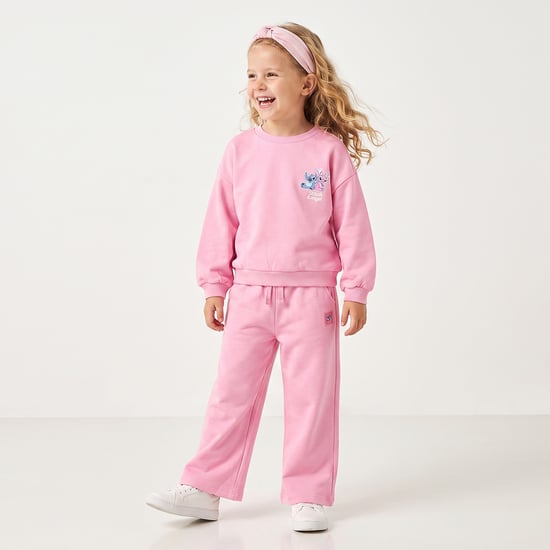 Juniors Stitch and Angel Sweatshirt and Track Pants Set