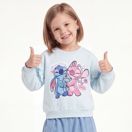 Juniors Stitch and Angel Sweatshirt