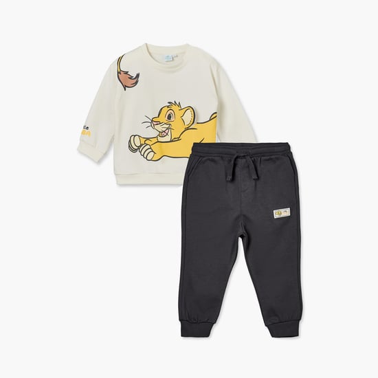 Juniors Simba Print Sweatshirt with Joggers Set
