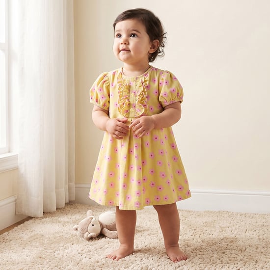 Juniors Floral Print A-line Dress