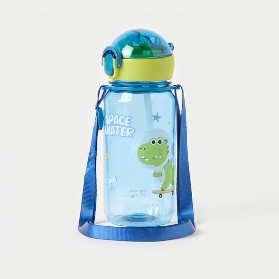 Juniors Dinosaur Print No Spill Straw Water Bottle - 400 ml