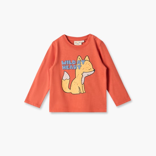 Juniors Fox Print T-shirt