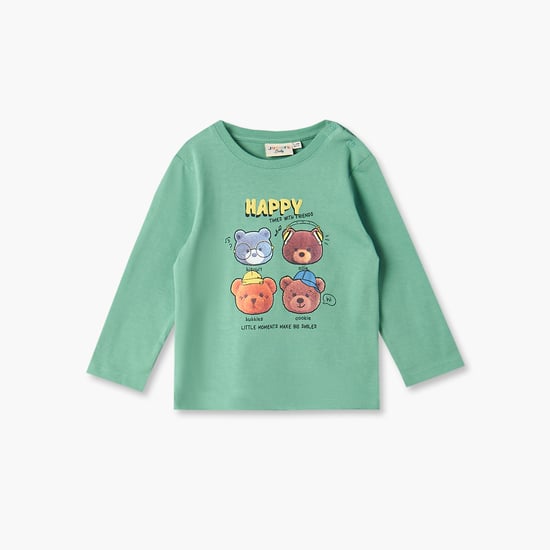 Juniors Bear Print T-shirt